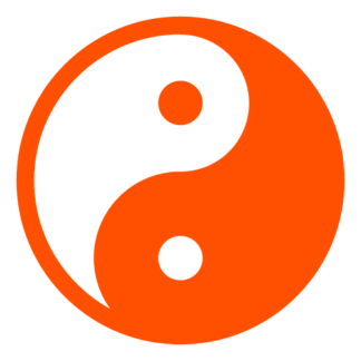 Yin Yang Decal (Orange)
